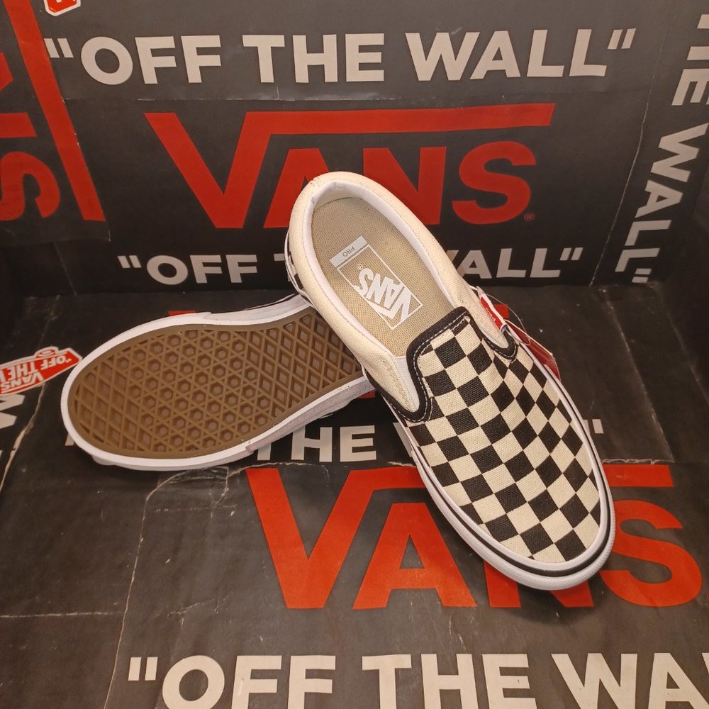 Vans Slip On PRO checkered black white Men's 4.5/Women's 6 VN0A347VAPK - Picture 2 of 13